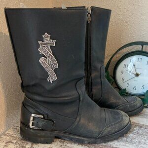 Harley-Davidson Black Leather Motorcycle Boots 7